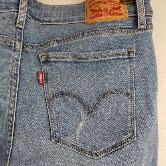 Levi's 711 Skinny Distressed Medium Wash Jeans Size 29 - Picture 13 of 15
